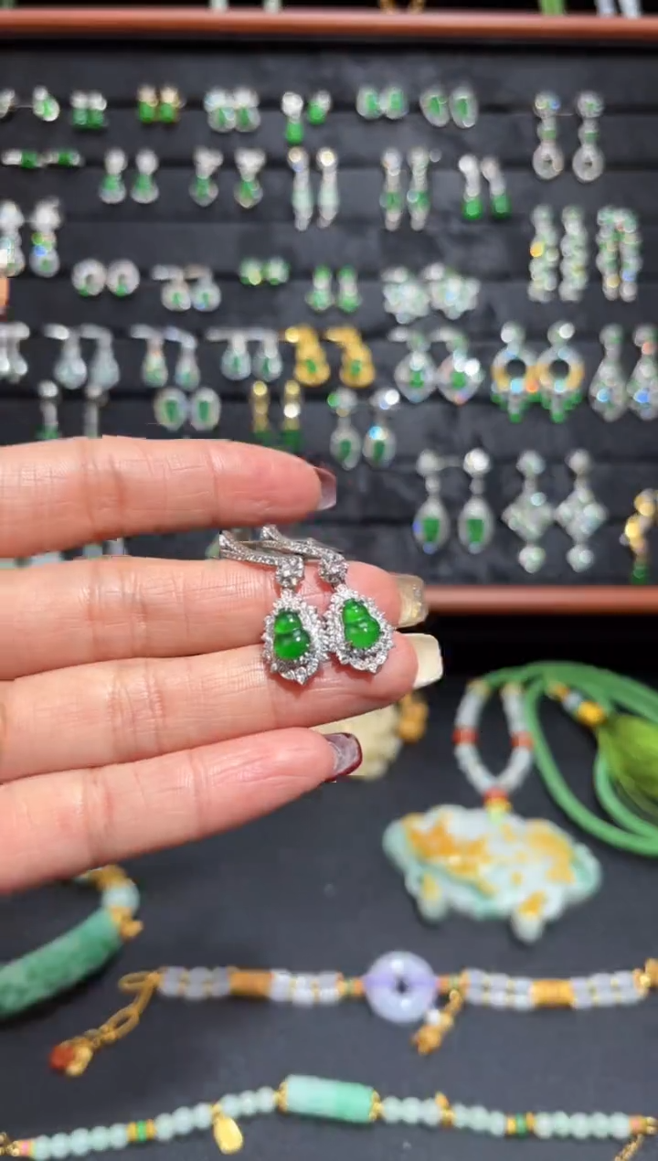 【闪购商品】翡翠颈饰银S925镶嵌葫芦/支持复检/一件