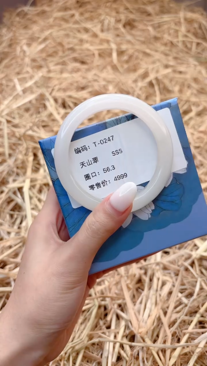 未镶嵌手镯石英质玉T0247-56.3