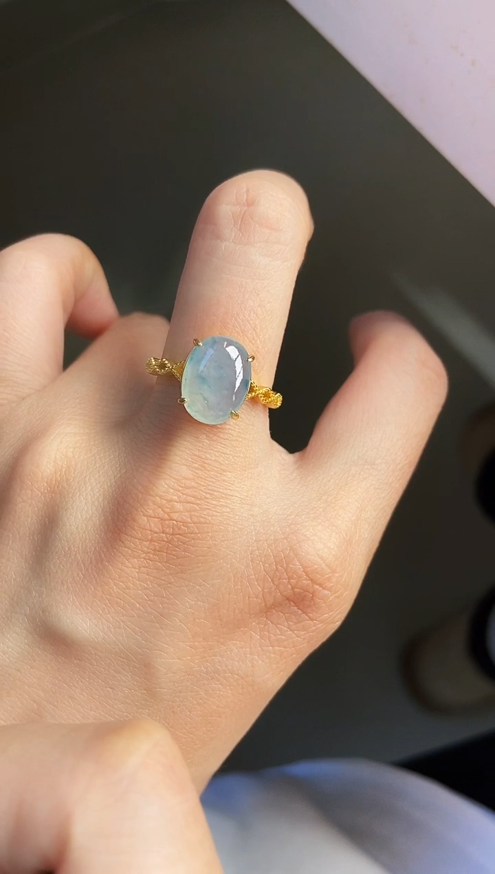 银S925镶嵌戒指翡翠12