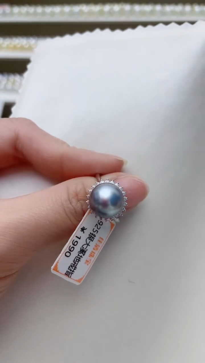【闪购商品】海水珍珠戒指银S925镶嵌A76