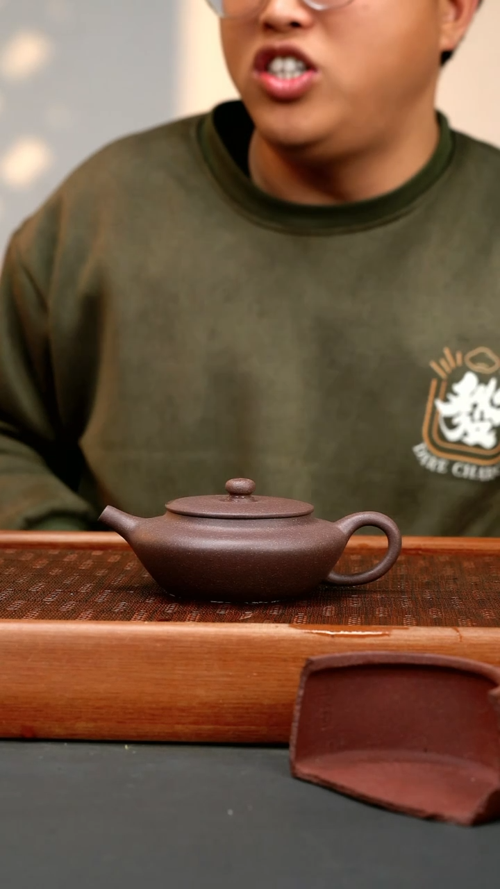 【闪购商品】紫砂茶壶lw 天青 扁尘