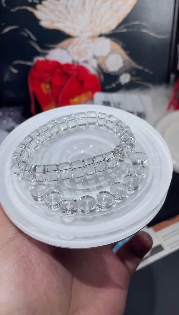 未镶嵌珠宝半成品水晶【Y09】白水药片多样性随3个