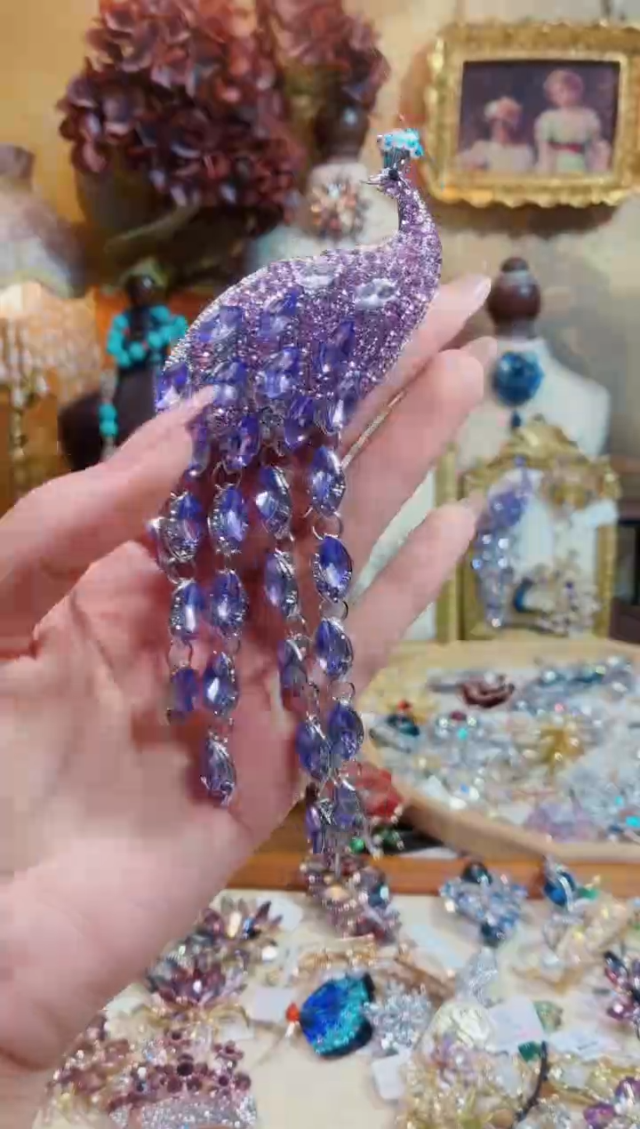合成立方氧化锆铜合金紫色孔雀