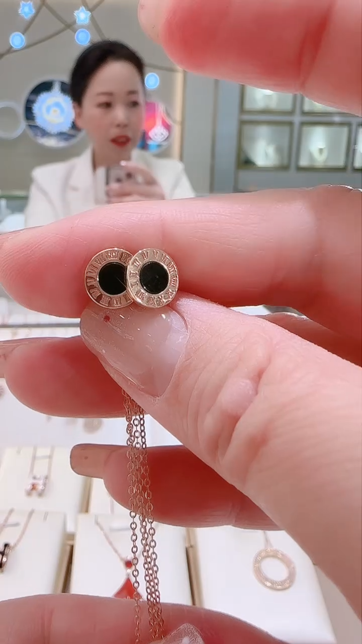 【闪购商品】玛瑙/玉髓耳饰18K金镶嵌耳饰