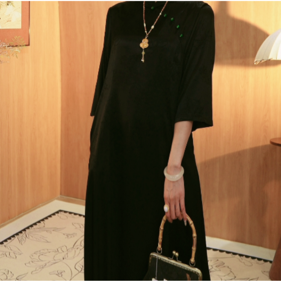 竹翠满园/2025重工天花板重工早秋连衣裙2025d3677-小禹大女王仓