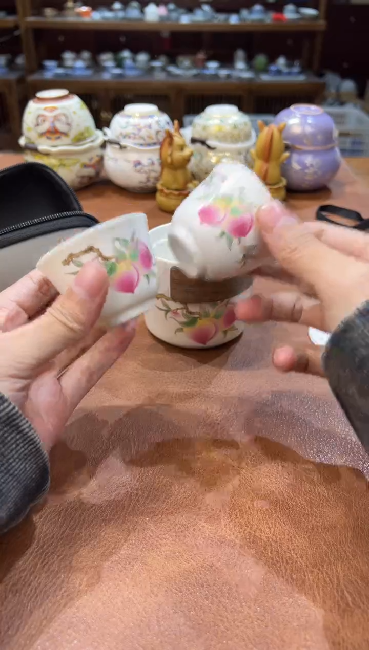 真的很便宜会开片的旅行茶具