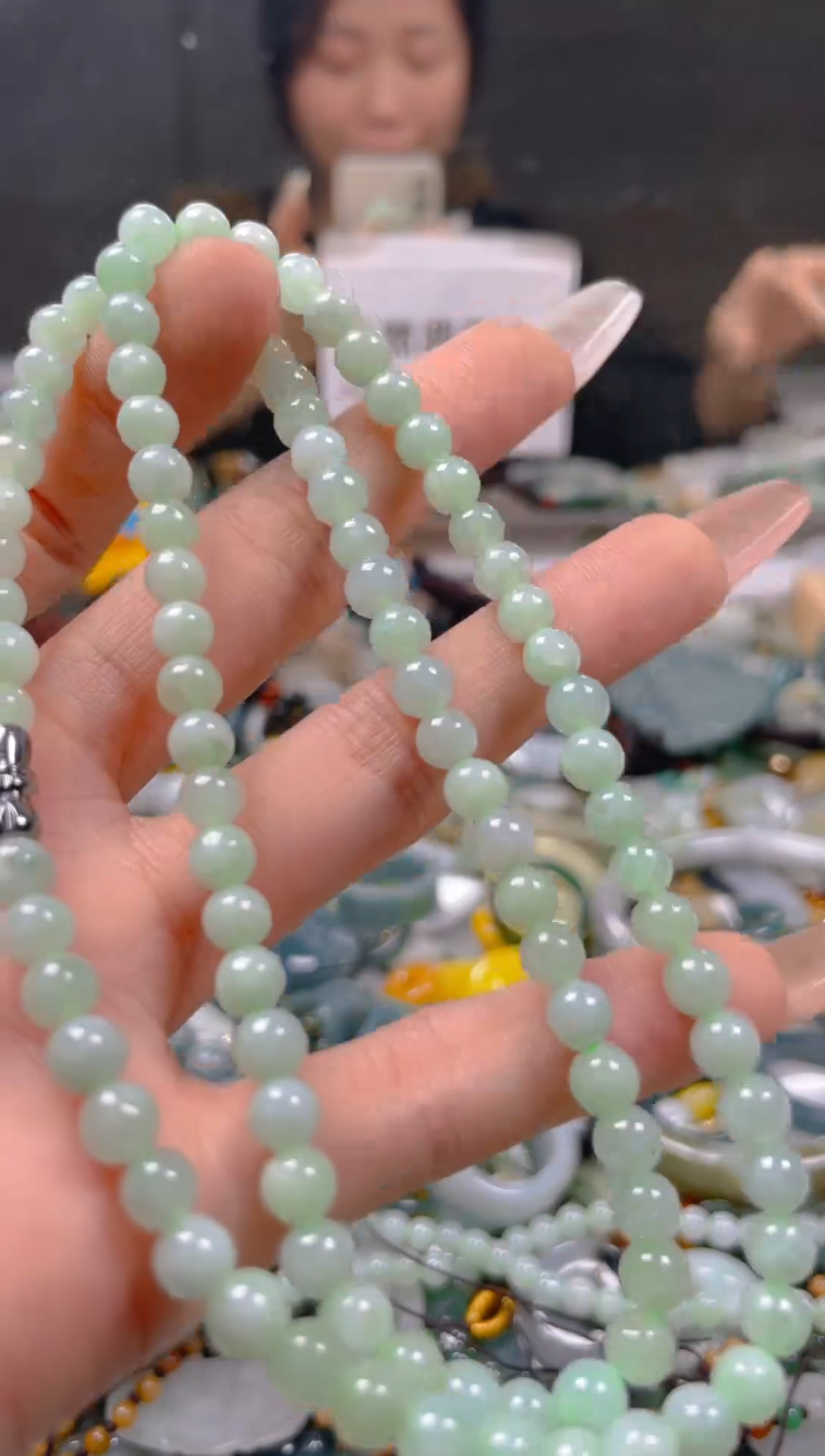 【闪购商品】翡翠颈饰未镶嵌5MM/E/翡翠A货一图一物