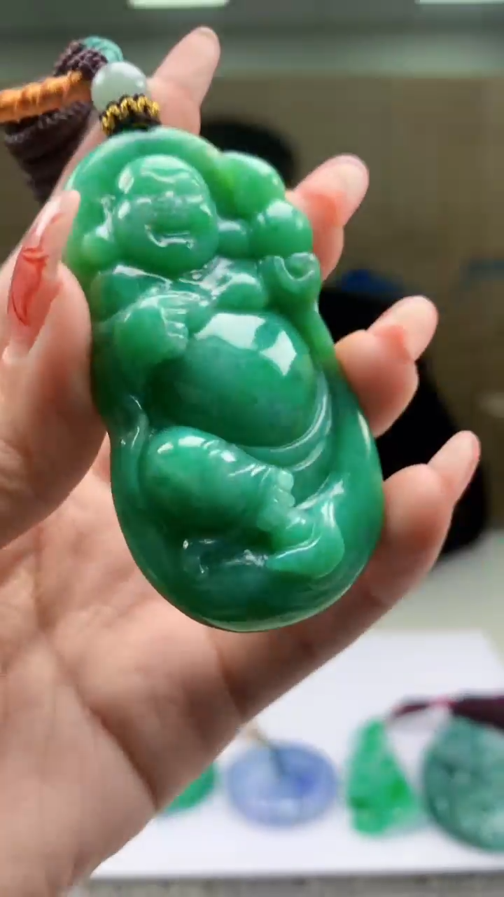 【闪购商品】定制翡翠未镶嵌4969ty-毛货挂件96