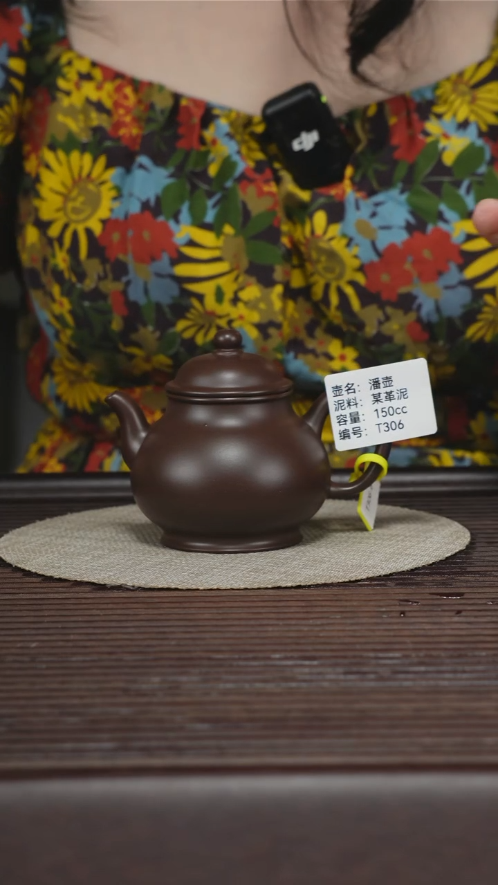 茶壶紫砂T306 某革泥 潘壶 150cc