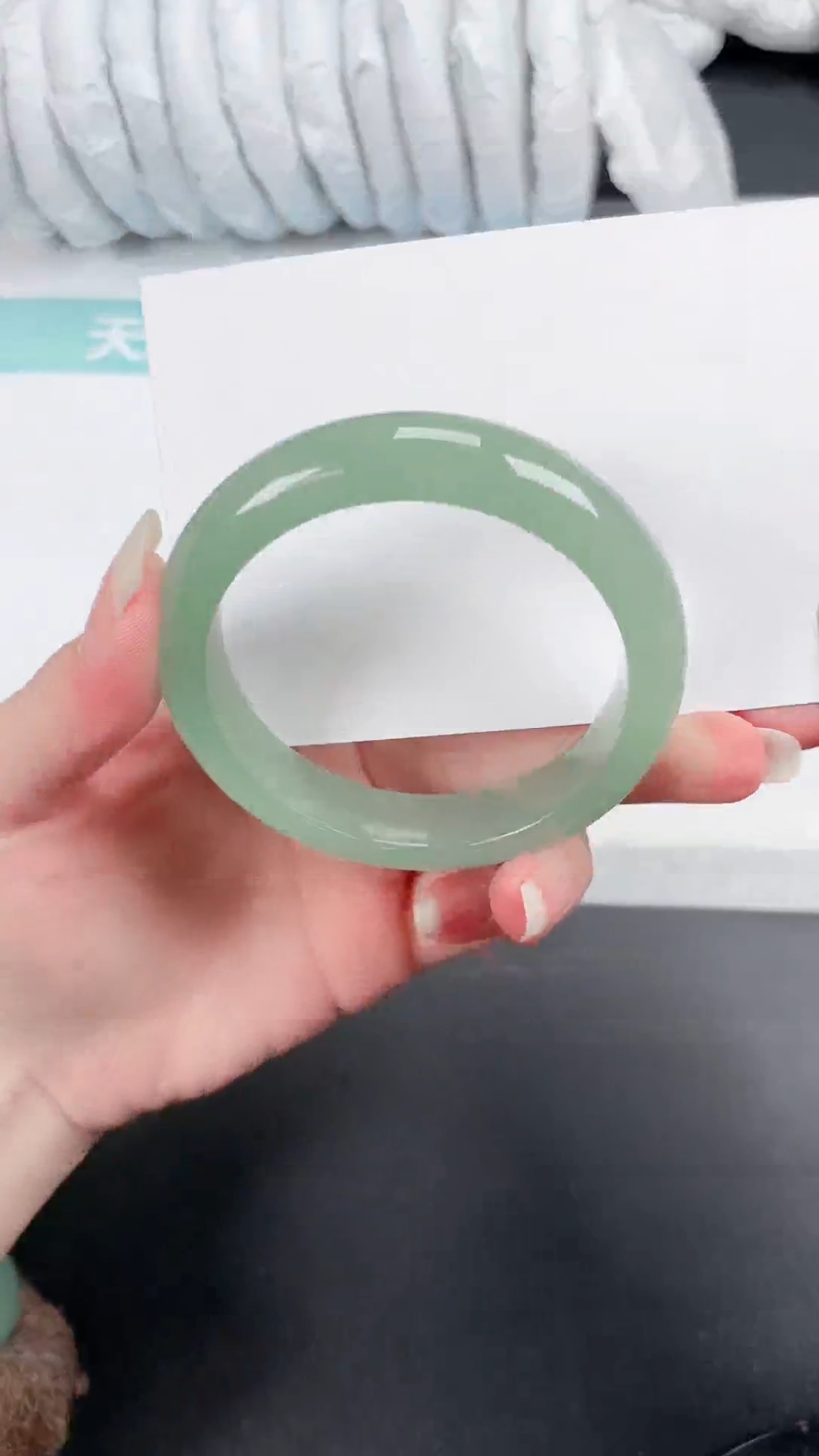 【闪购商品】石英质玉手镯合金435-54.5