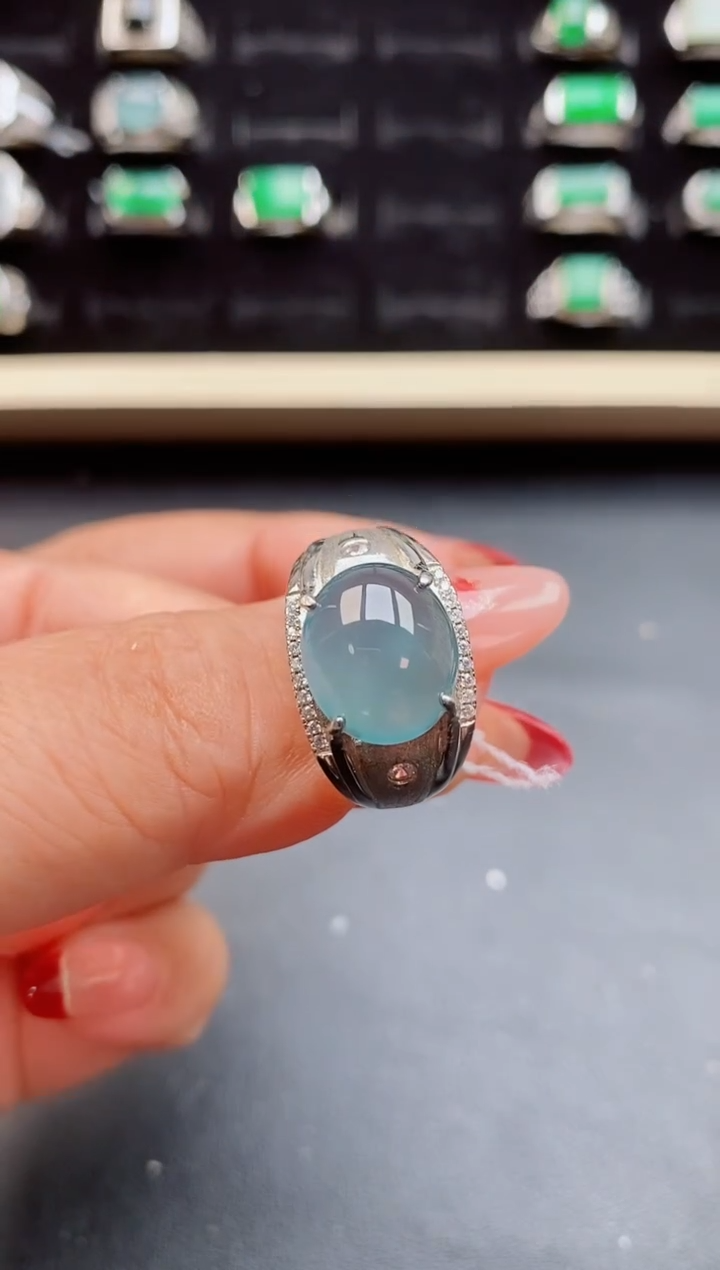 【闪购商品】翡翠戒指银S925镶嵌805500