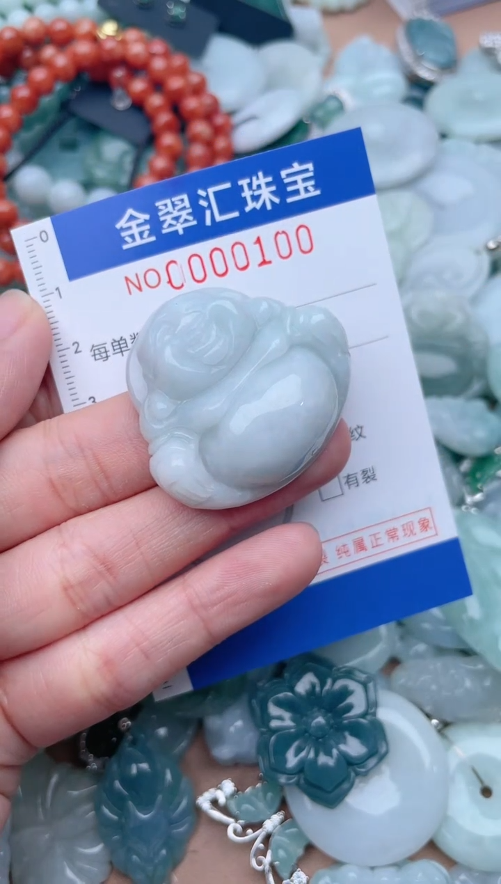 翡翠未镶嵌颈饰100.....