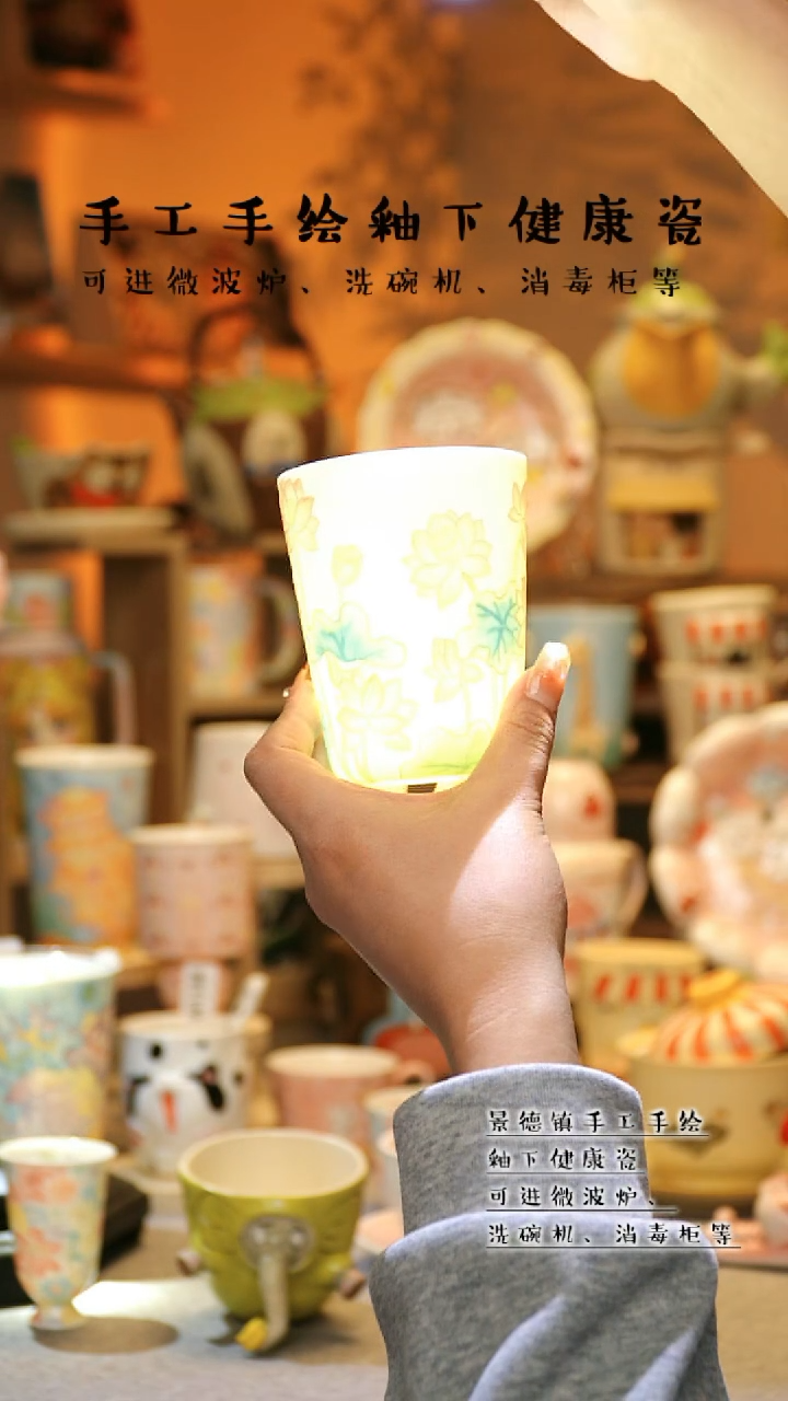 【闪购商品】杯景德镇高温釉下彩&S028