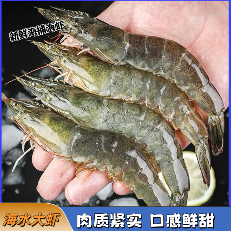 特大号2030海洋大虾 新鲜活虾锁冻12-15只左右/斤顺丰冷链发货4斤