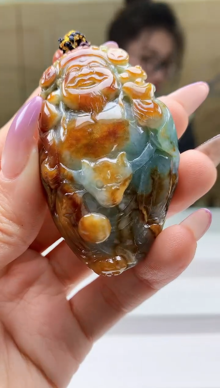 【闪购商品】定制翡翠未镶嵌5156ty-毛货挂件168