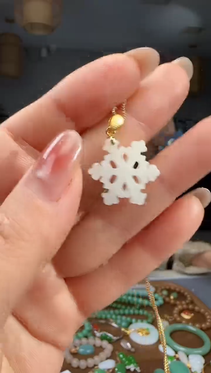 吊坠(不含链)银S925镶嵌和田玉1