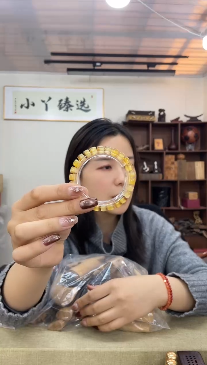 树脂制品❀***零724花色塑料单圈串