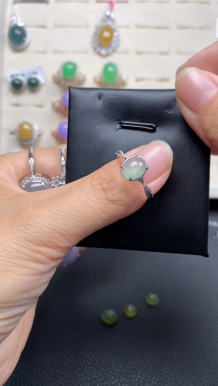 【闪购商品】翡翠戒指银S925镶嵌1111
