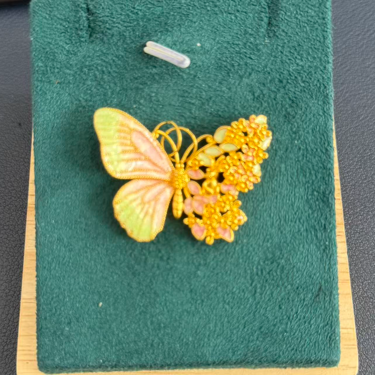 足金999珐琅彩蝴蝶配件