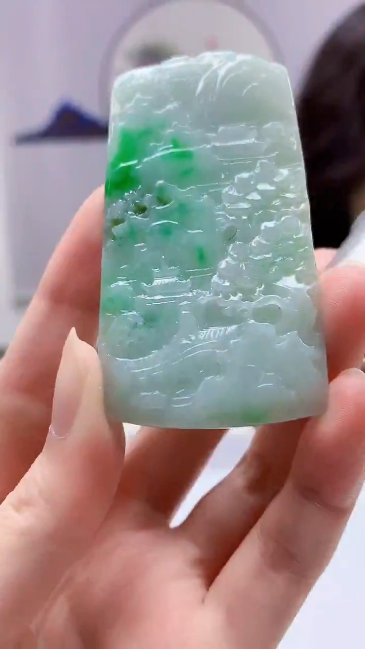 【闪购商品】定制翡翠未镶嵌4829zm-毛货挂件82