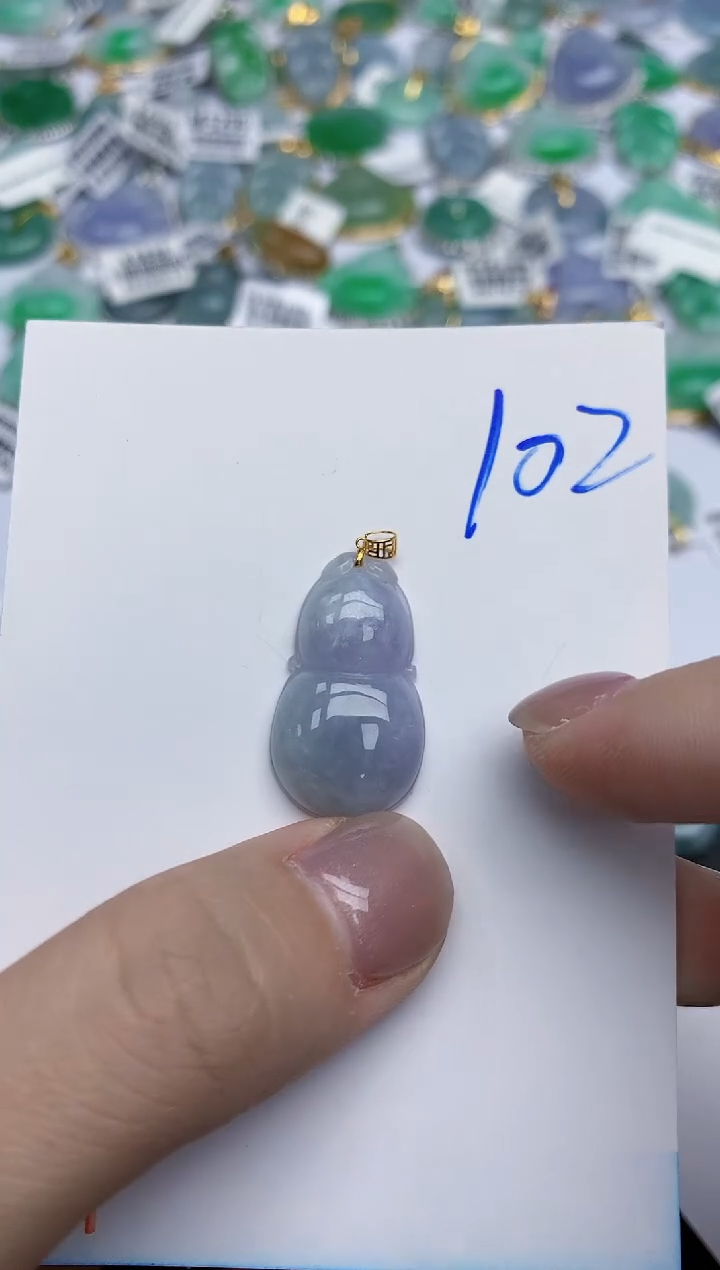 【闪购商品】翡翠颈饰18K金镶嵌天然翡翠A货
