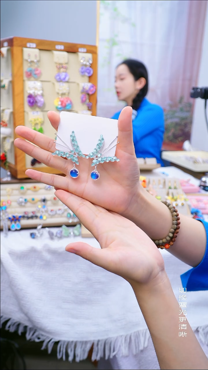 铜合金925银树脂仅一件孤品标本耳饰（不退不换 跑单小黑屋）