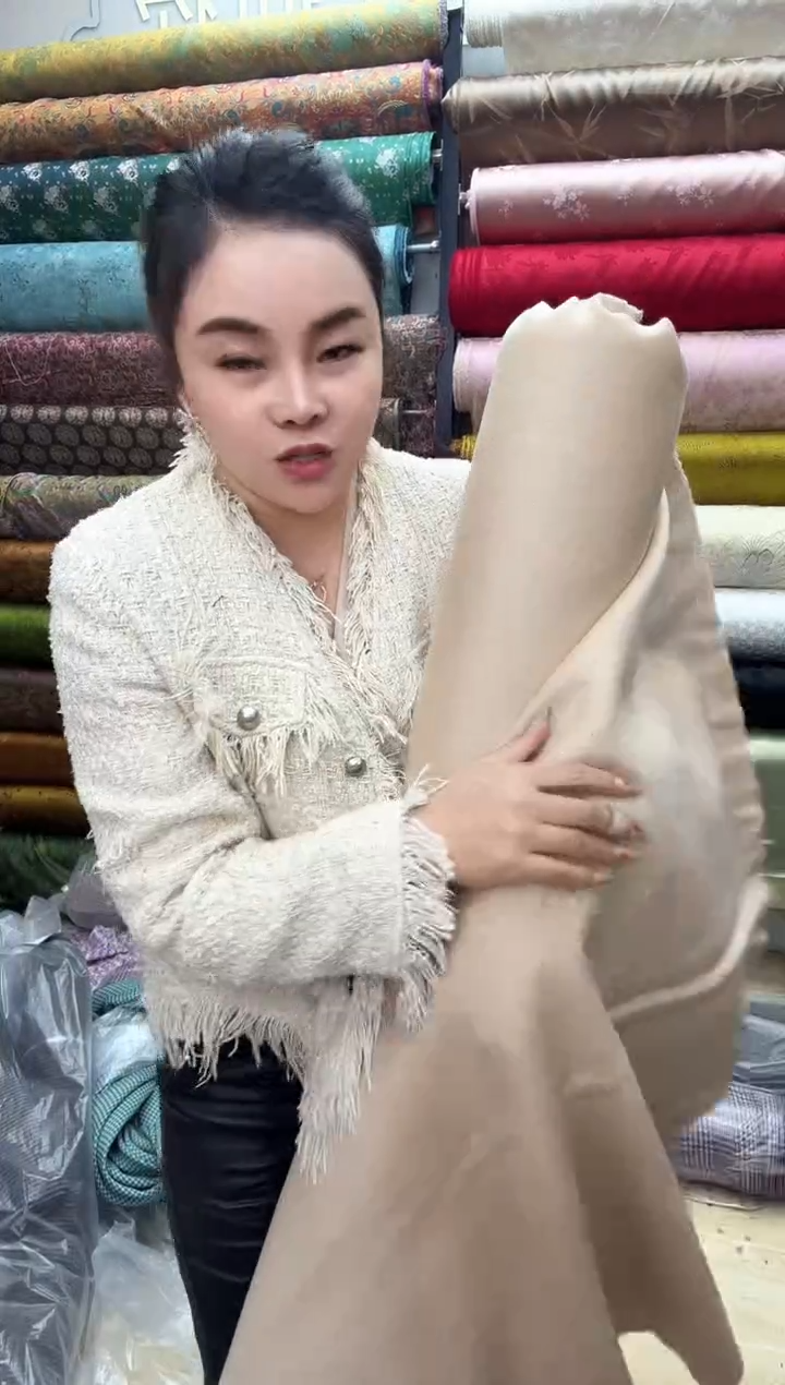 51号奶油黄色双面羊绒1.5米