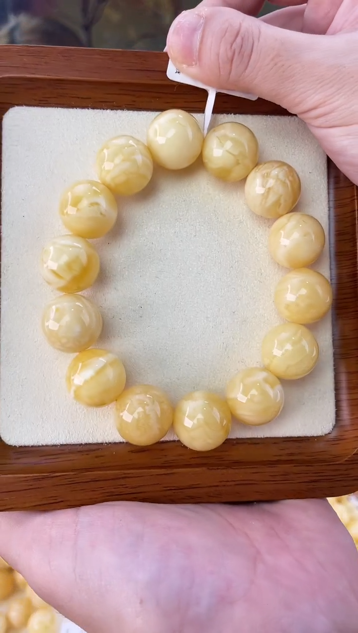 未镶嵌蜜蜡裸石手串