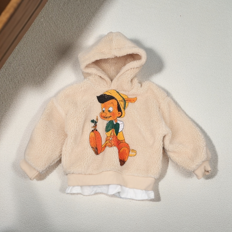 B8-1224淘儿童秋冬百搭加绒毛毛卫衣(92747)