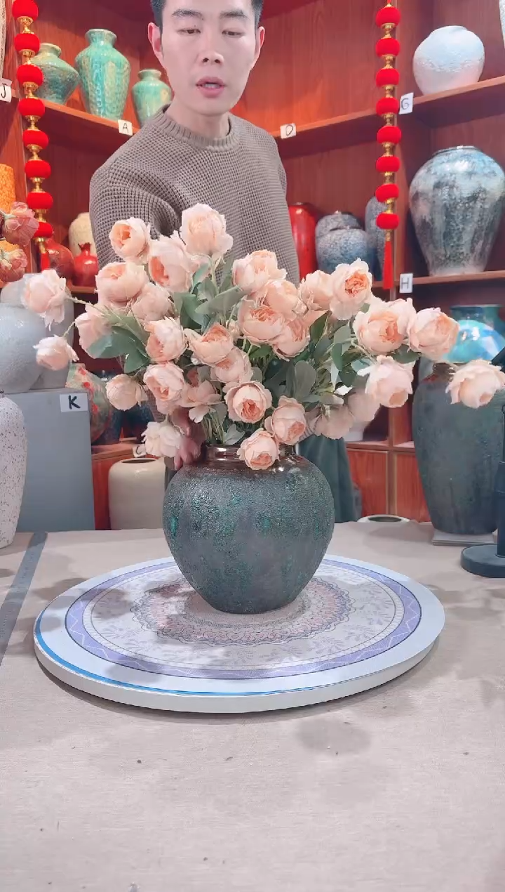 【闪购商品】瓶陶瓷花瓶 无花 青铜小号