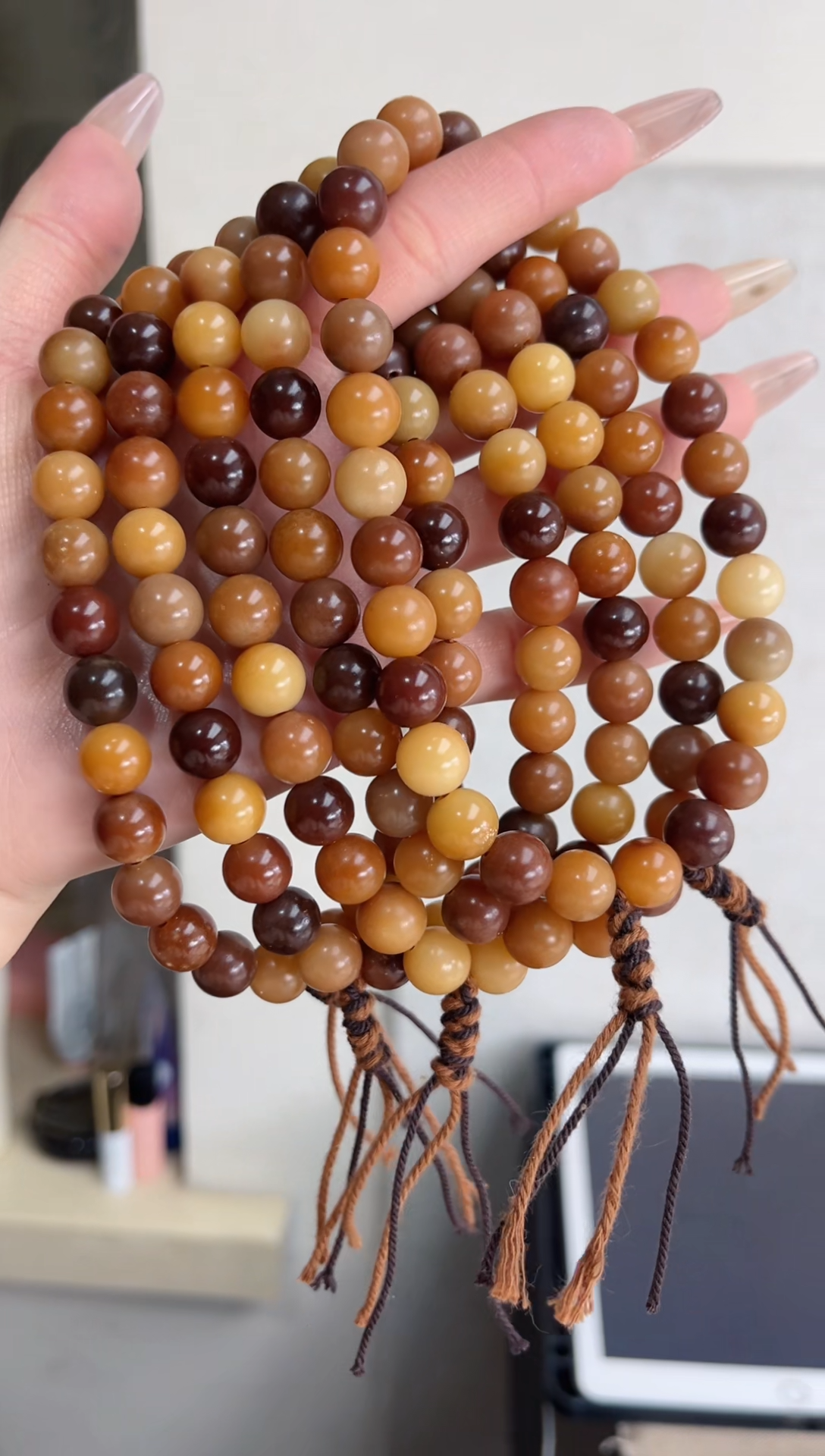 【闪购商品】菩提根/象牙果手串m657干磨麻子圆珠10手持瑕疵不补
