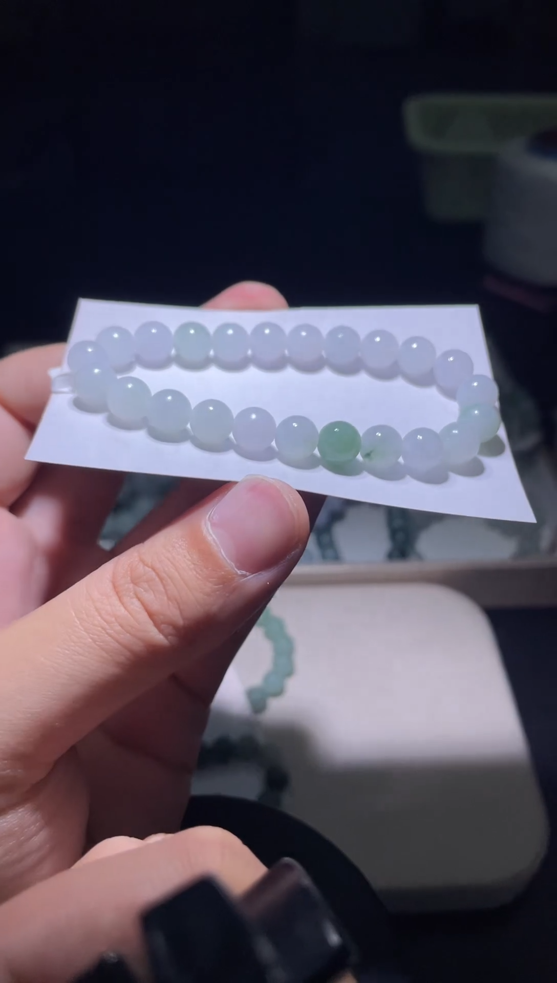 未镶嵌定制翡翠淋翡翠手串