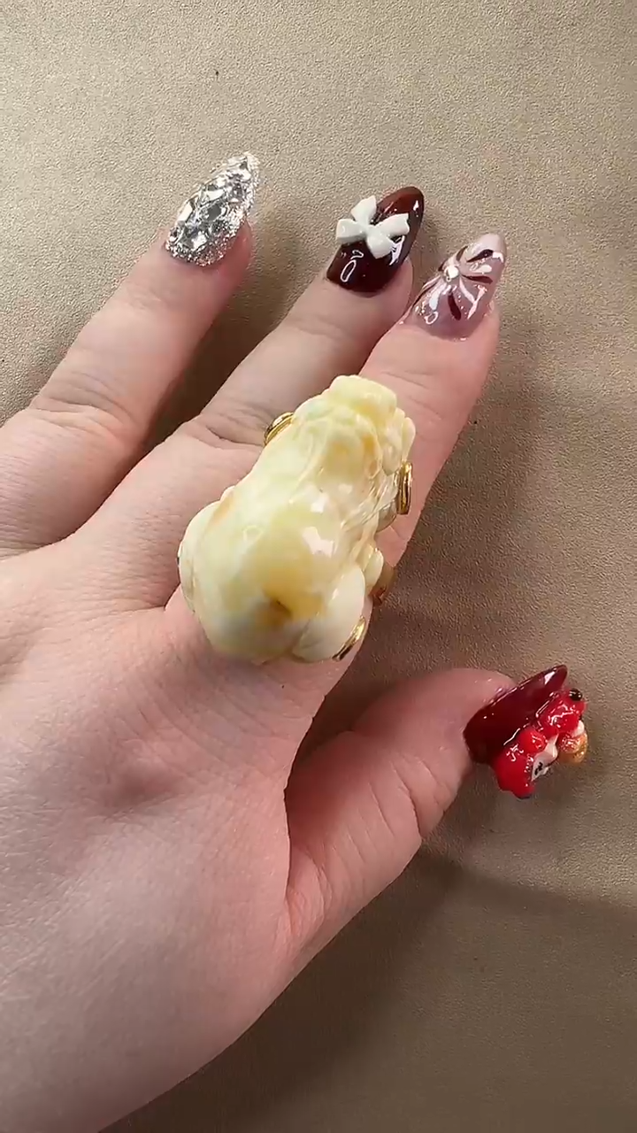 【闪购商品】琥珀戒指未镶嵌戒指