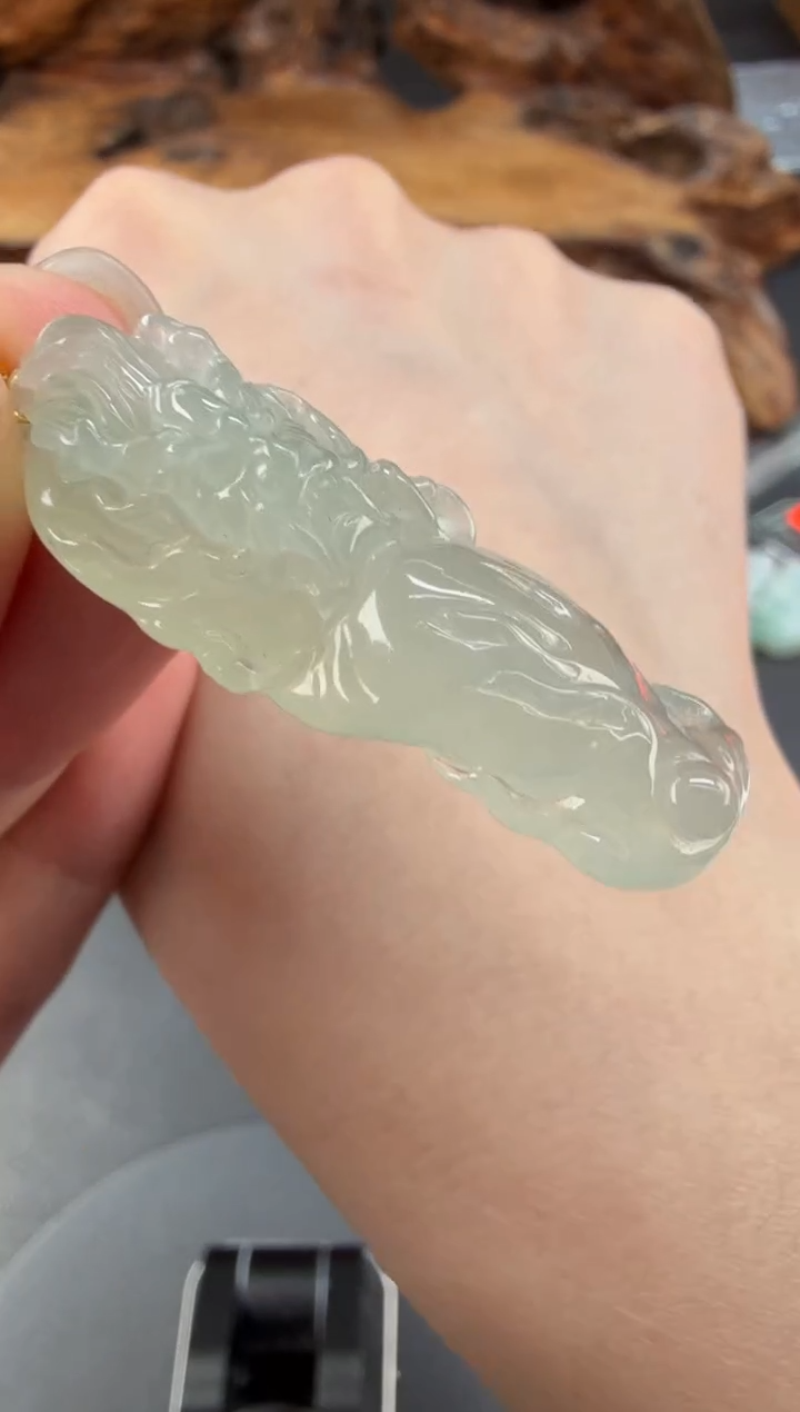 吊坠(不含链)18K金镶嵌翡翠翡翠饰品-140