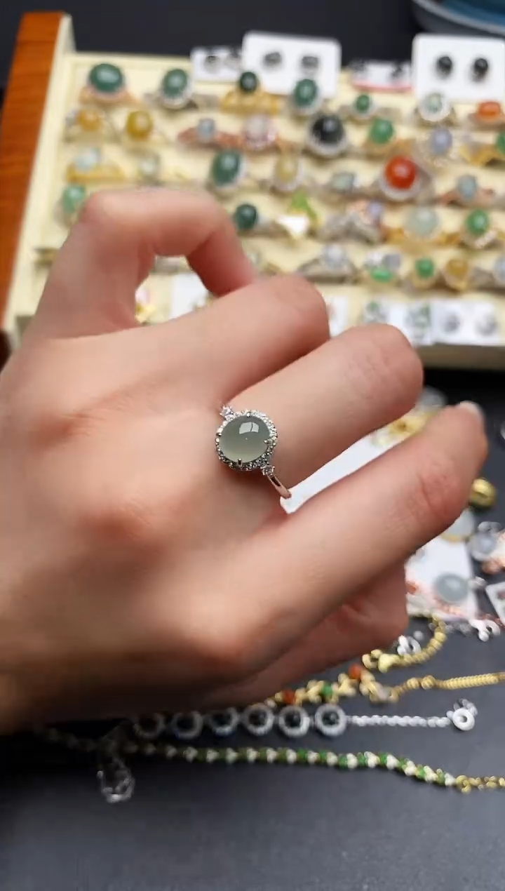 【闪购商品】翡翠戒指银S925镶嵌2222222222+7