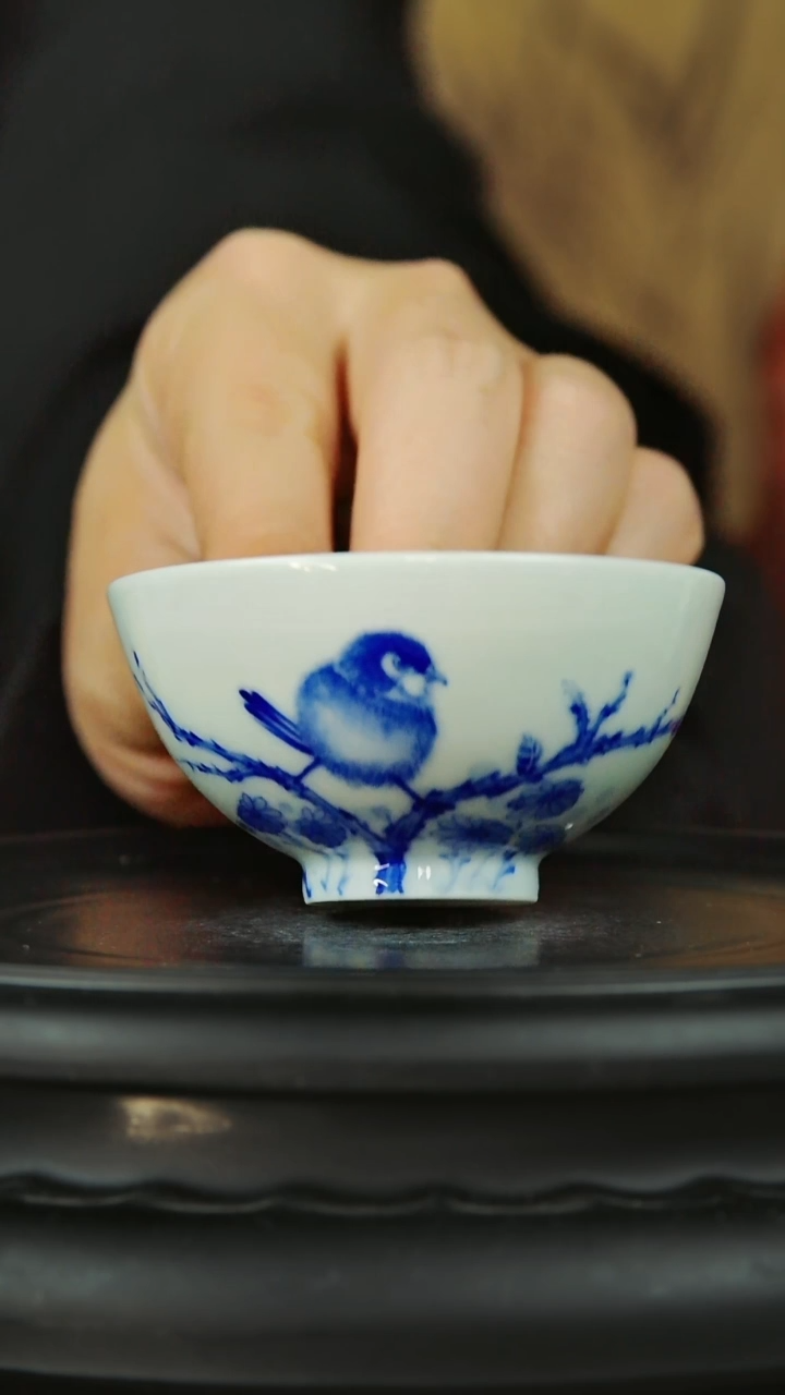 【闪购商品】杯子青堂造物青花花鸟