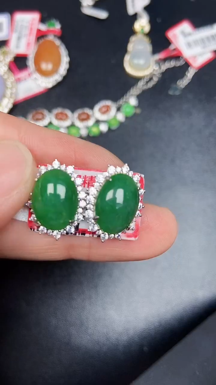 银S925镶嵌戒指翡翠3310