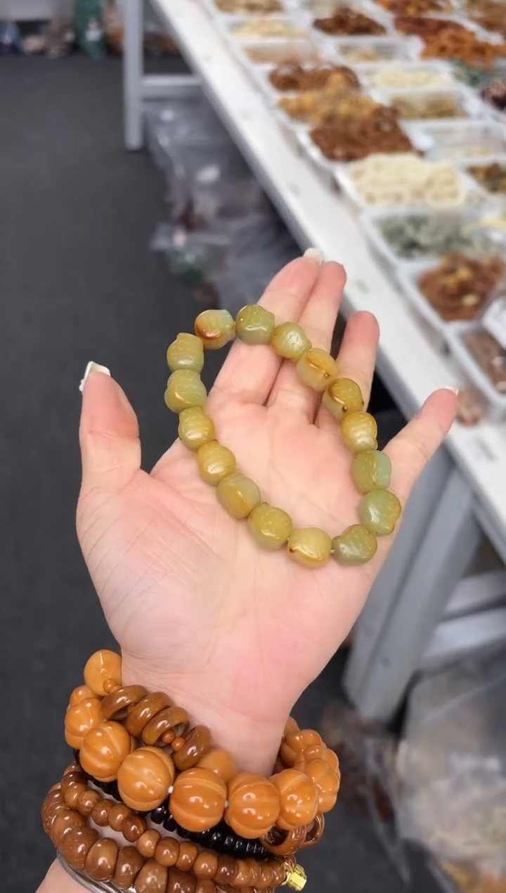 手串菩提根/象牙果【玉萌12-13mm】菩提根炭烤稠鱼单圈@@CS021-1034