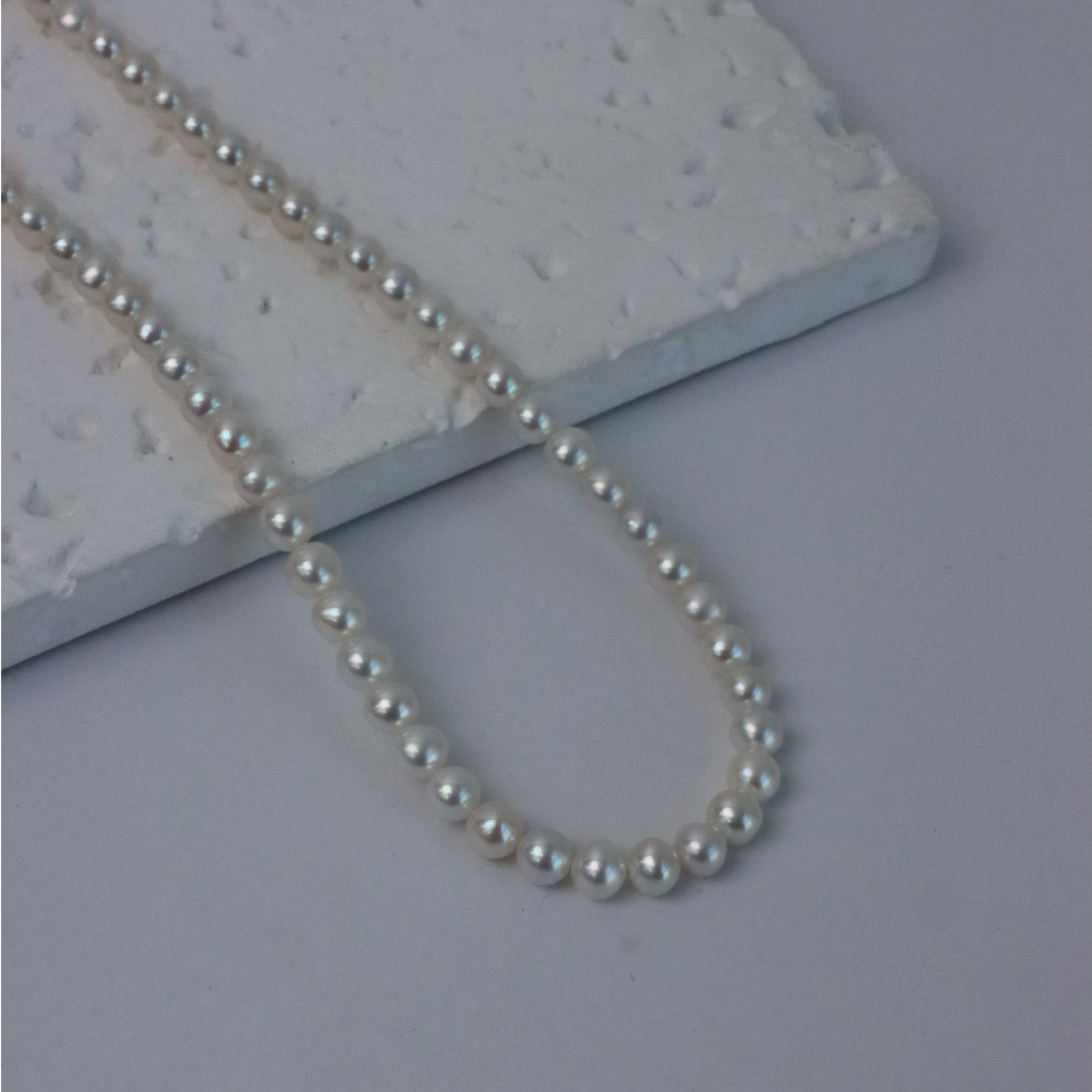 淡水无核珍珠5-6mm项链（凡凡送正圆耳钉）S925银链