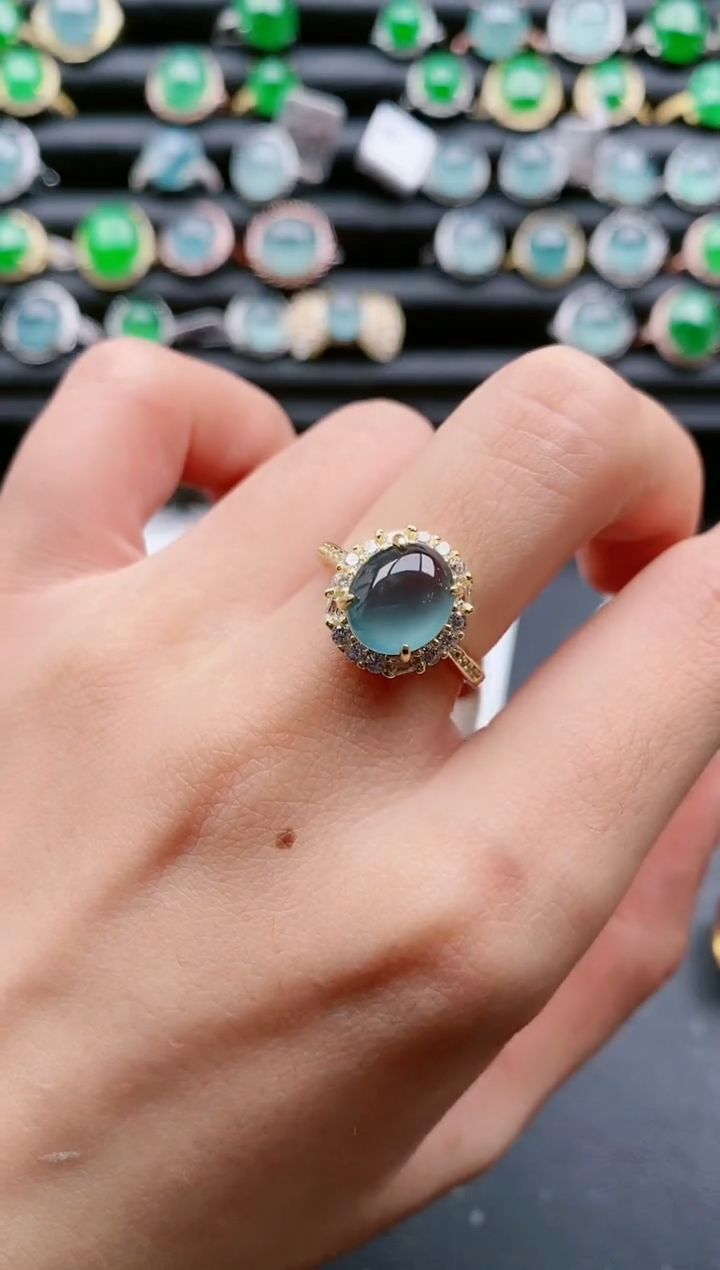 【闪购商品】翡翠戒指银S925镶嵌1111