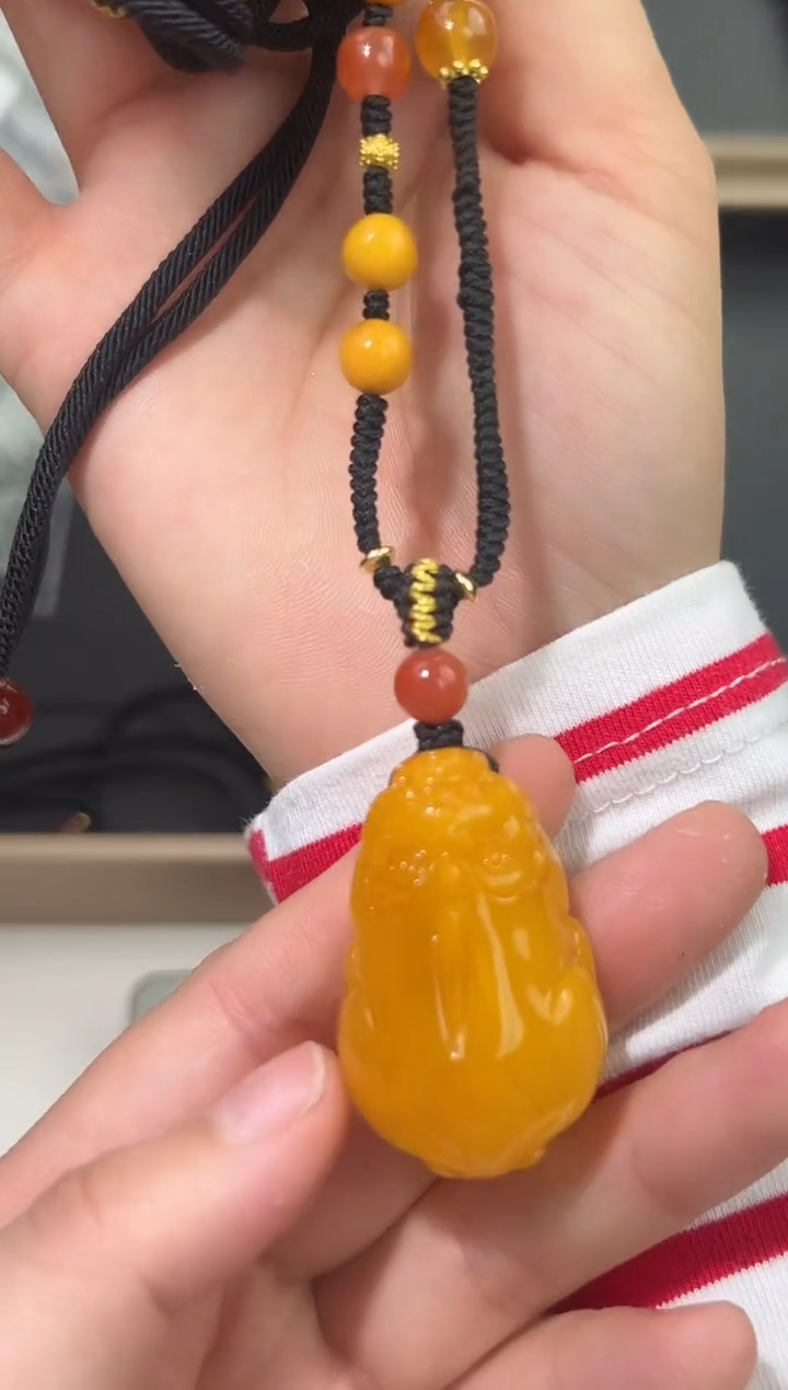 裸石琥珀未镶嵌琥珀蜜蜡吊坠