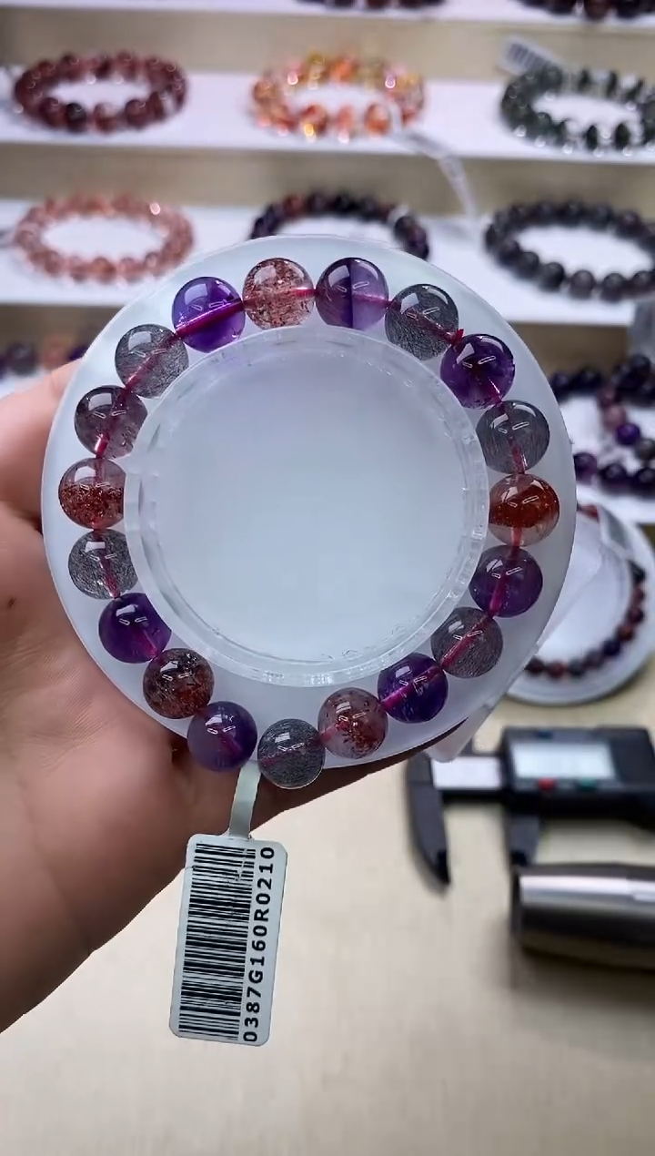 【闪购商品】水晶手链未镶嵌黑加仑超七单圈10m+