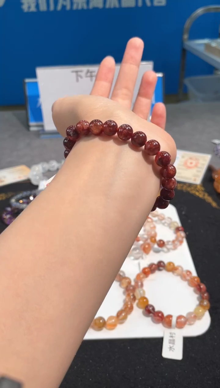 【闪购商品】水晶手链未镶嵌20号锦鲤胶花单圈8mm