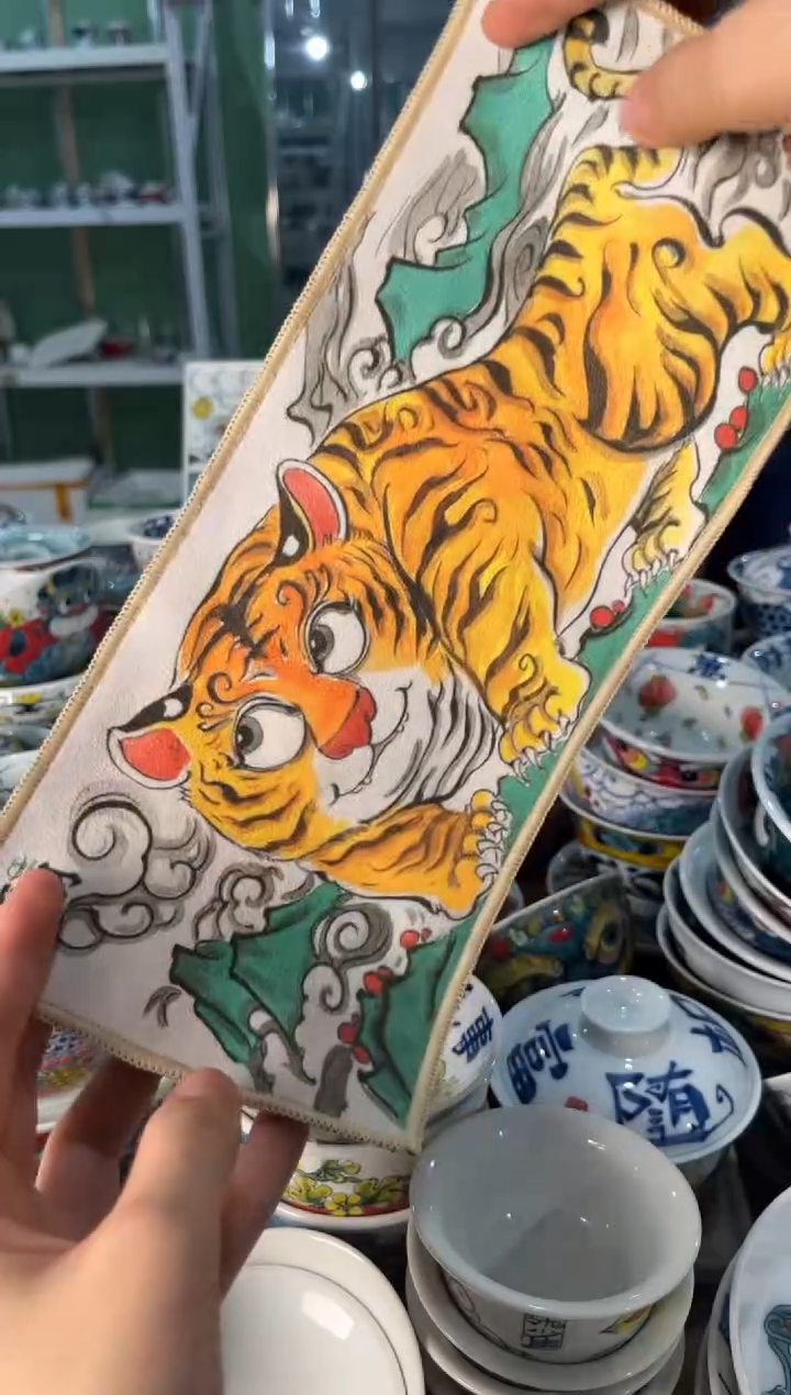 陶瓷昨明景德镇陶瓷：茶巾