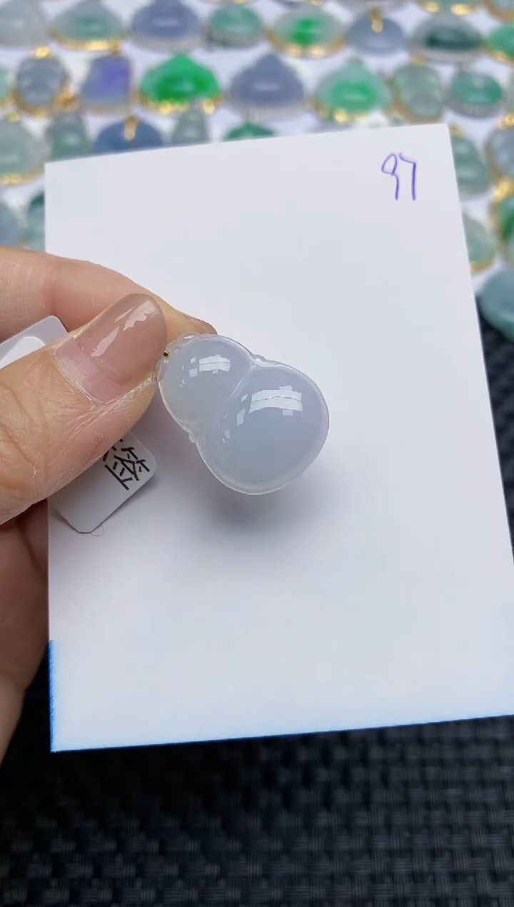 【闪购商品】翡翠颈饰18K金镶嵌天然A货翡翠 97