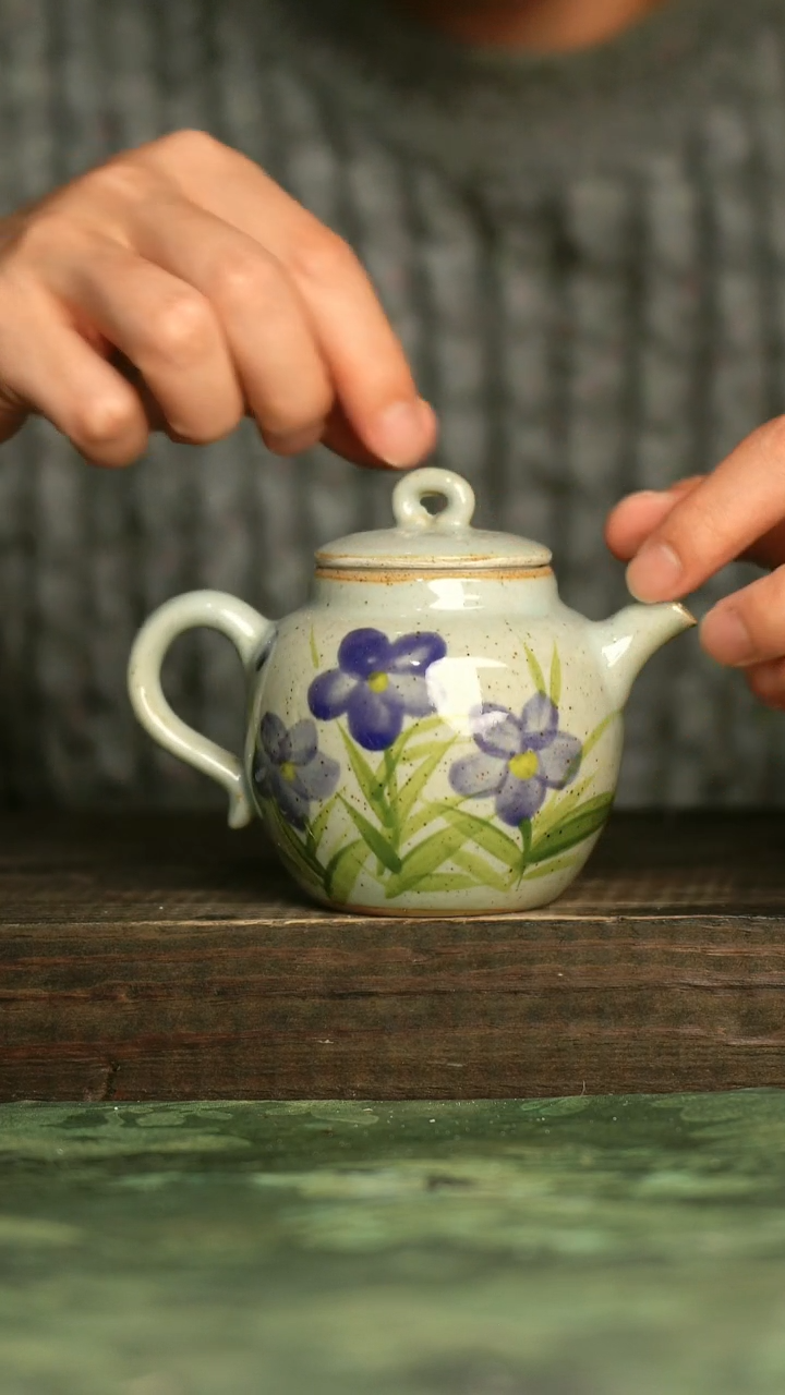 瓷器青诗集手工手绘瓷器