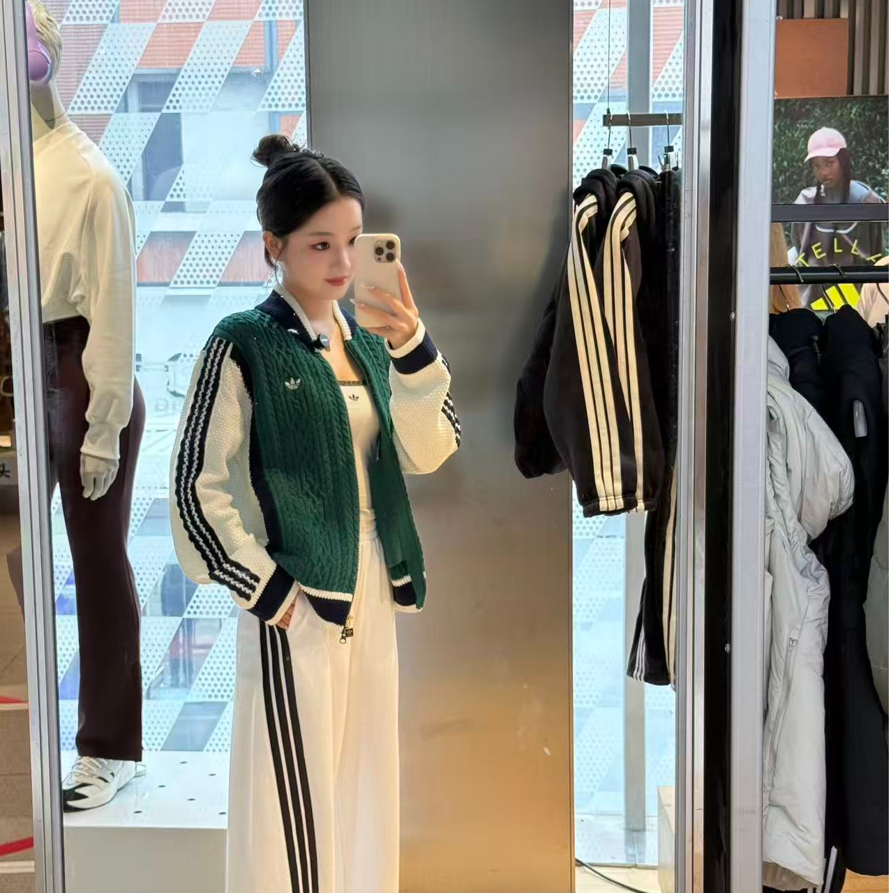 adidas RS UCARDIGAN复古棒球风撞色运动宽松针织衫 KS5962 