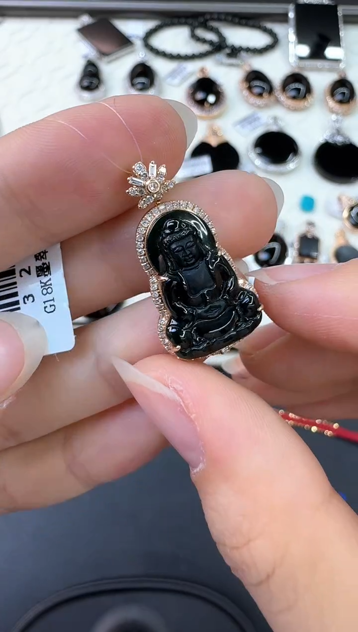 【闪购商品】翡翠18K金镶嵌颈饰X0312-1559-561/18k