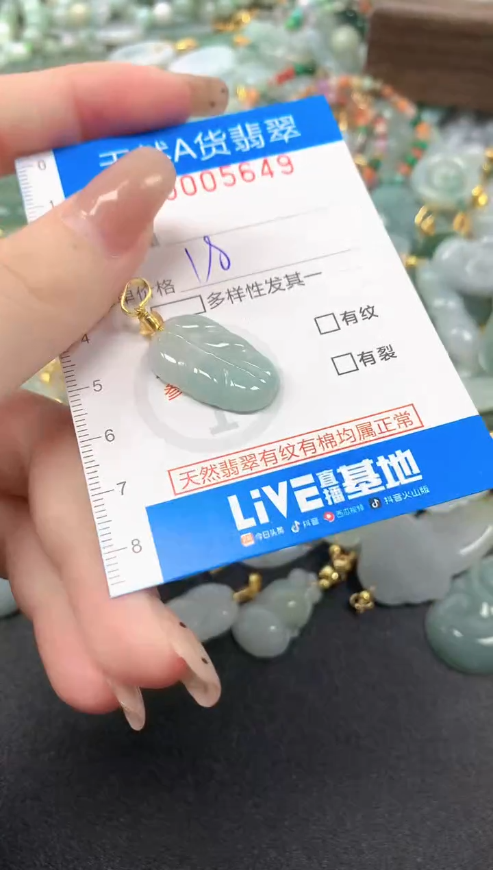 颈饰未镶嵌翡翠净货挂件-5649