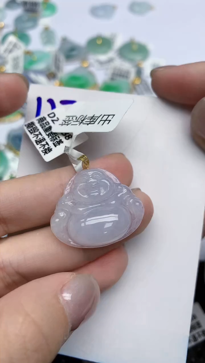 【闪购商品】翡翠颈饰18K金镶嵌天然翡翠A货